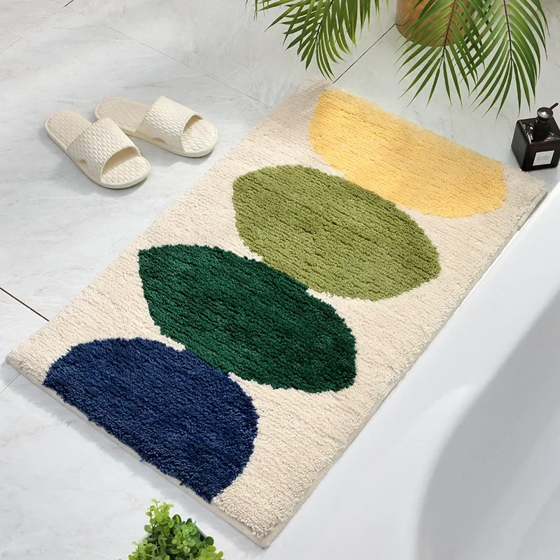 Abstract Oval Pattern Bathroom Rug - Image 10