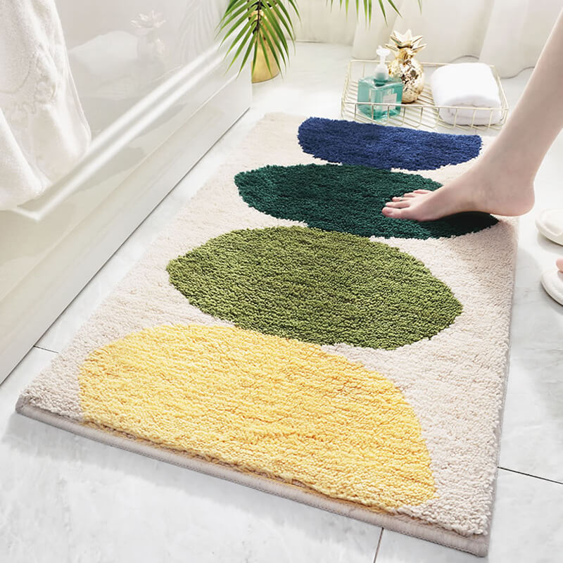 Abstract Oval Pattern Bathroom Rug - Image 8