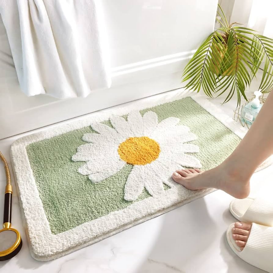 Daisy Flower Bathroom Rug - Image 2