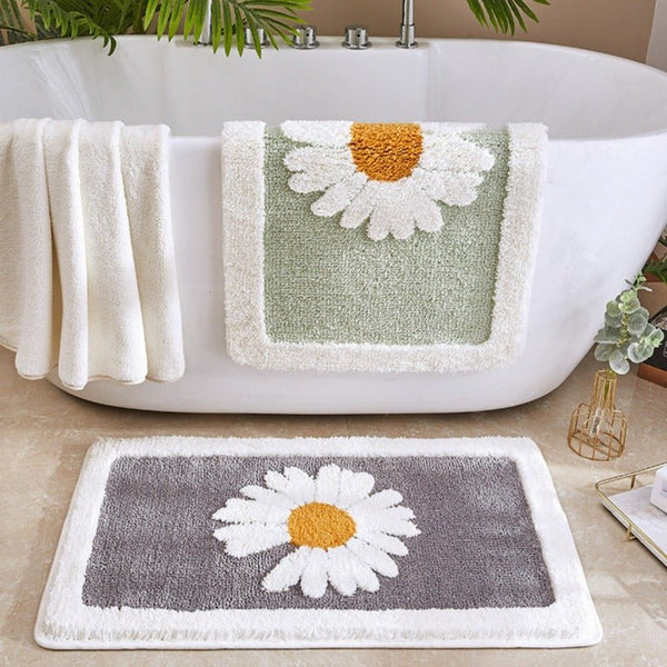 Daisy Flower Bathroom Rug - Image 4