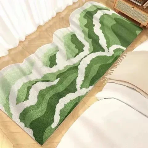 Abstract Wave Bathroom Runner Rug - Image 3