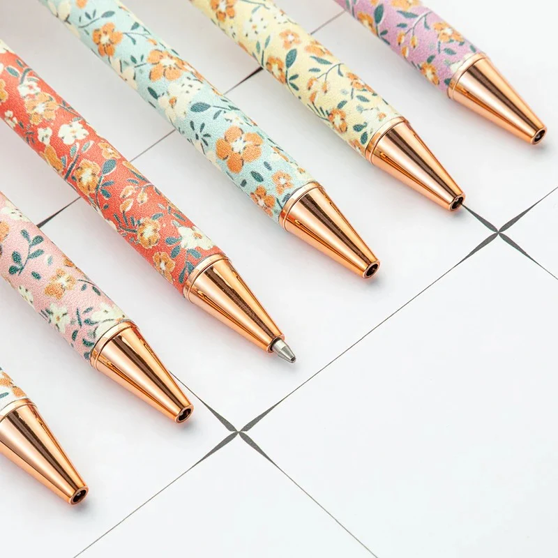 Floral Metal Ball Pen with Black Refill Ink - Image 9