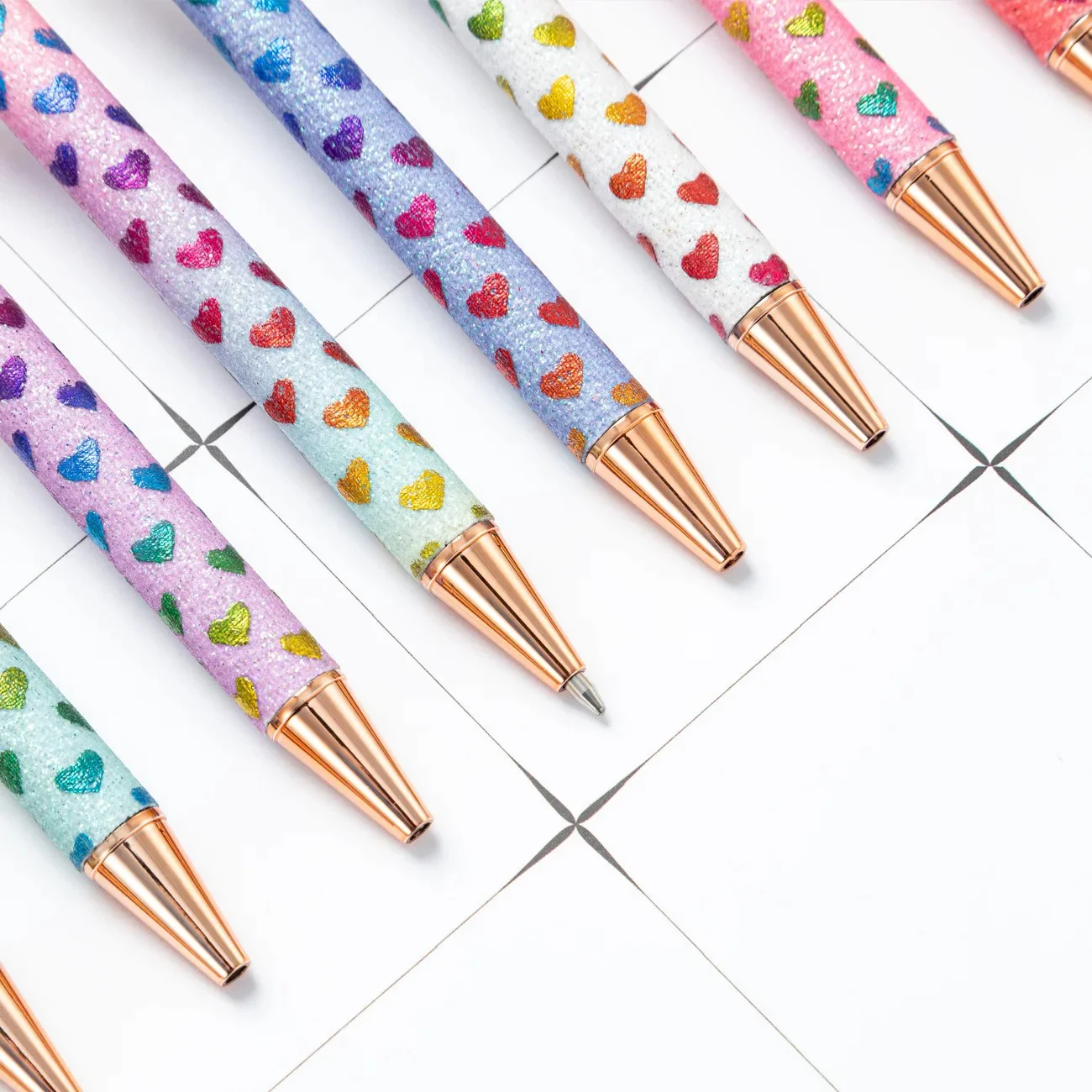 Hearts Metal Ball Pen with Black Refill Ink - Image 2