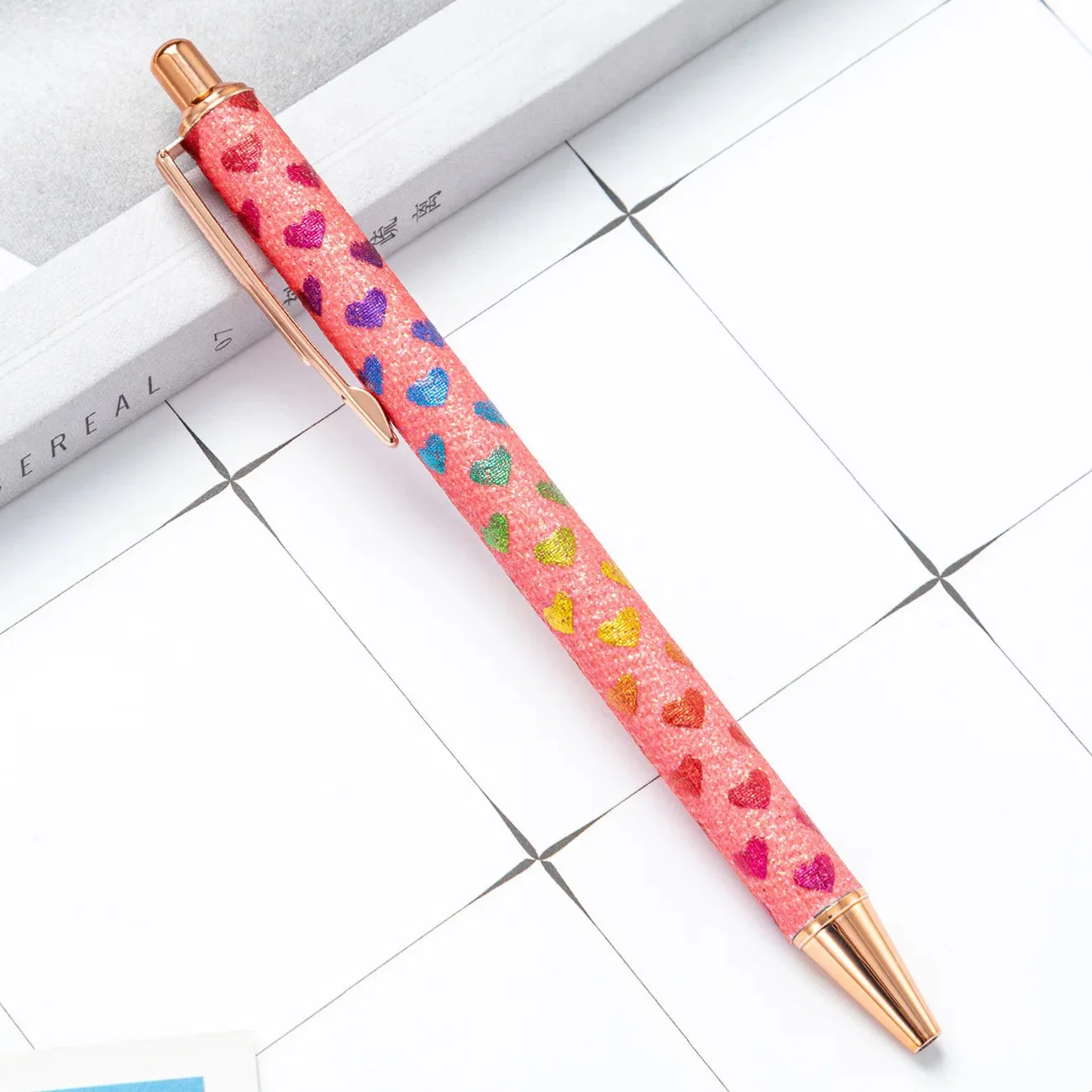 Hearts Metal Ball Pen with Black Refill Ink - Image 7
