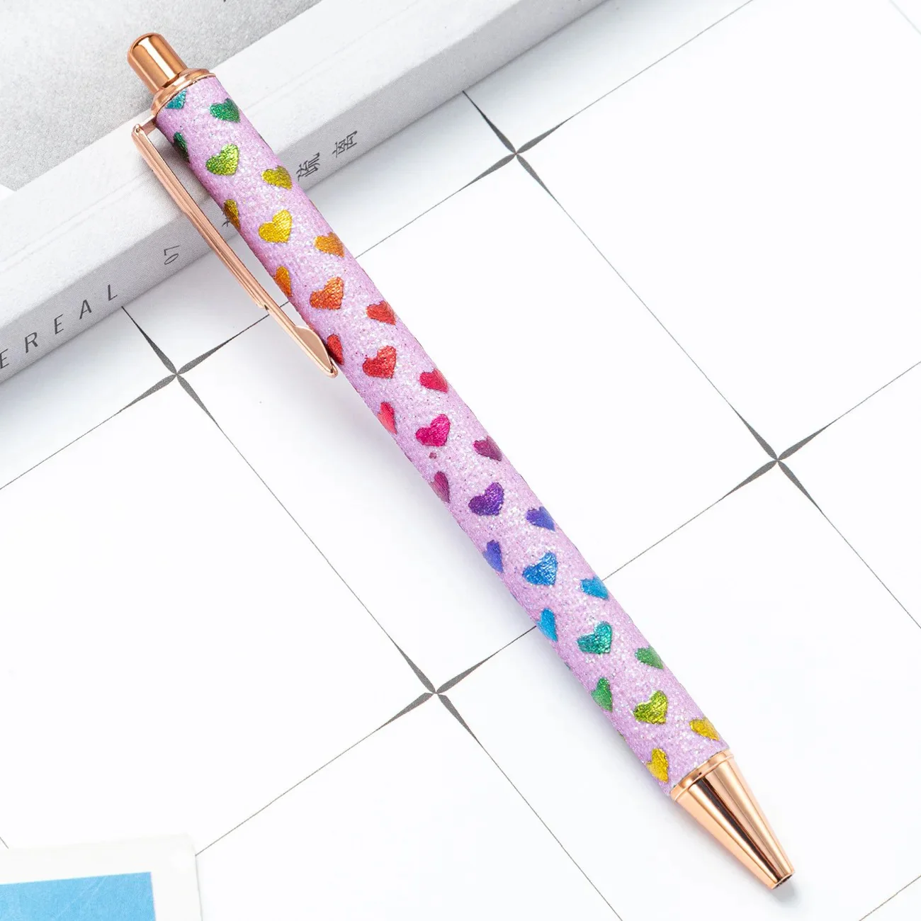 Hearts Metal Ball Pen with Black Refill Ink - Image 8