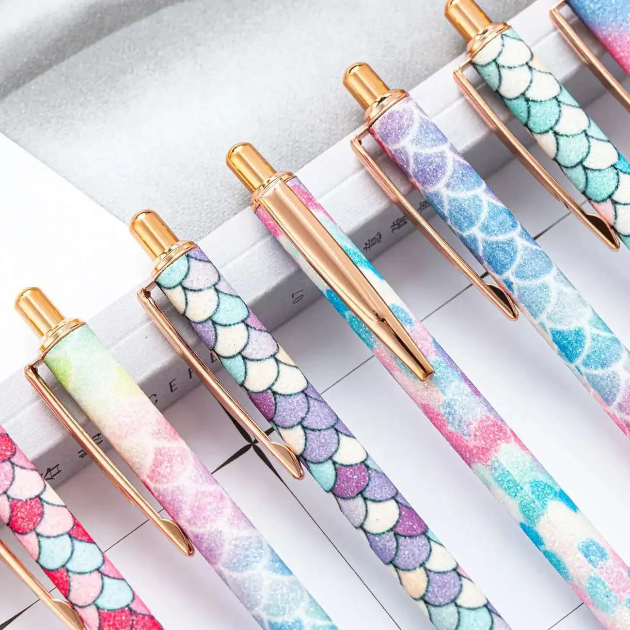 Mermaid Metal Ball Pen with Black Refill Ink - Image 10