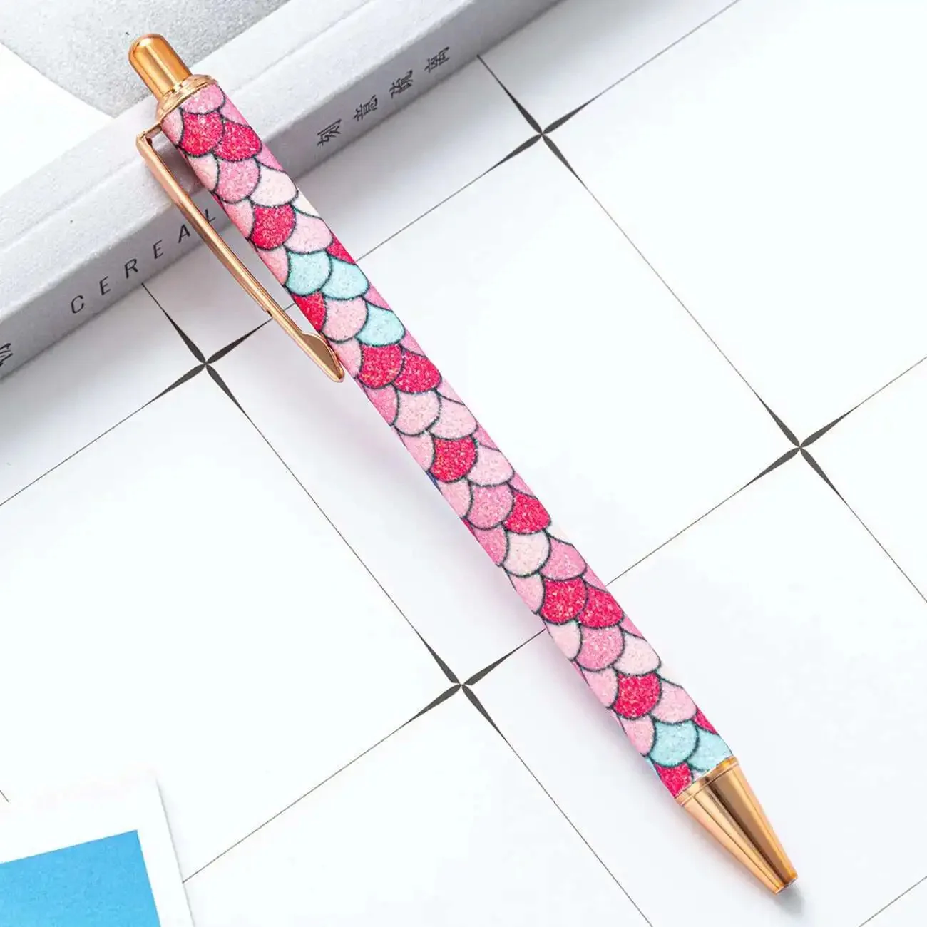 Mermaid Metal Ball Pen with Black Refill Ink - Image 4