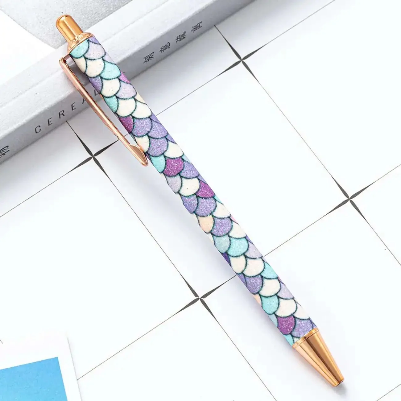 Mermaid Metal Ball Pen with Black Refill Ink - Image 5