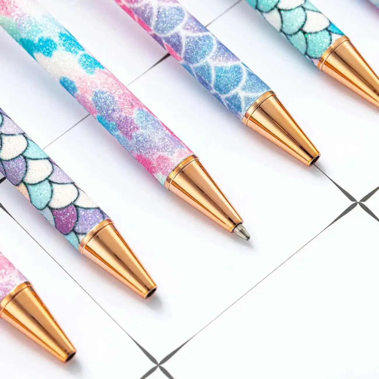 Mermaid Metal Ball Pen with Black Refill Ink - Image 9