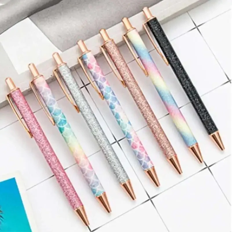 Glitter Metal Ball Pen with Black Refill Ink - Image 2