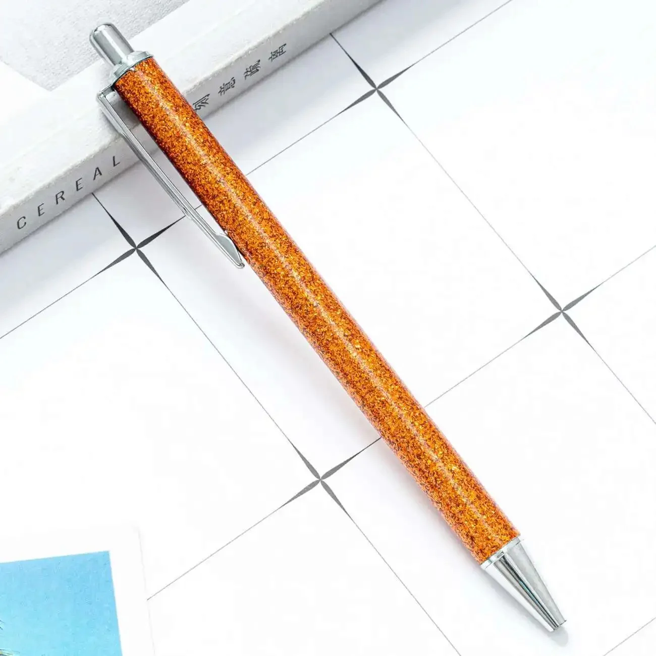 Glitter Metal Ball Pen with Black Refill Ink - Image 5