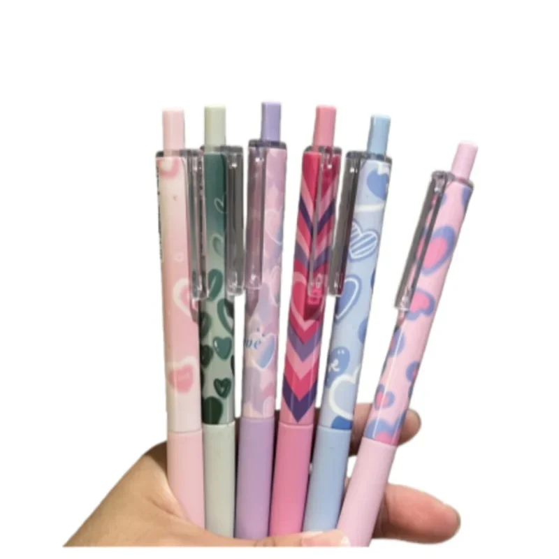Heart Pattern Gel Pen (Set of 6) - Image 5
