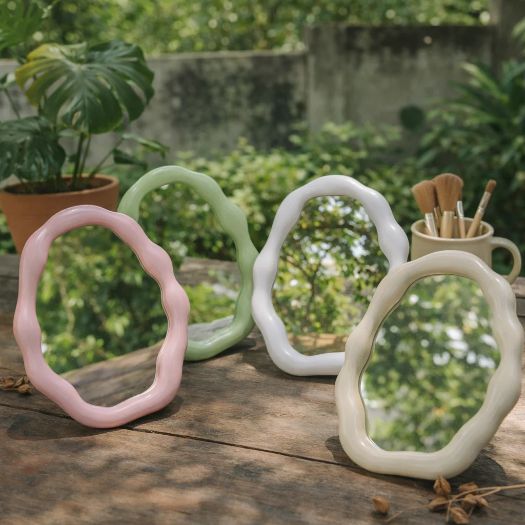 Pebble Frame Pastel Vanity Mirror Series - Image 3