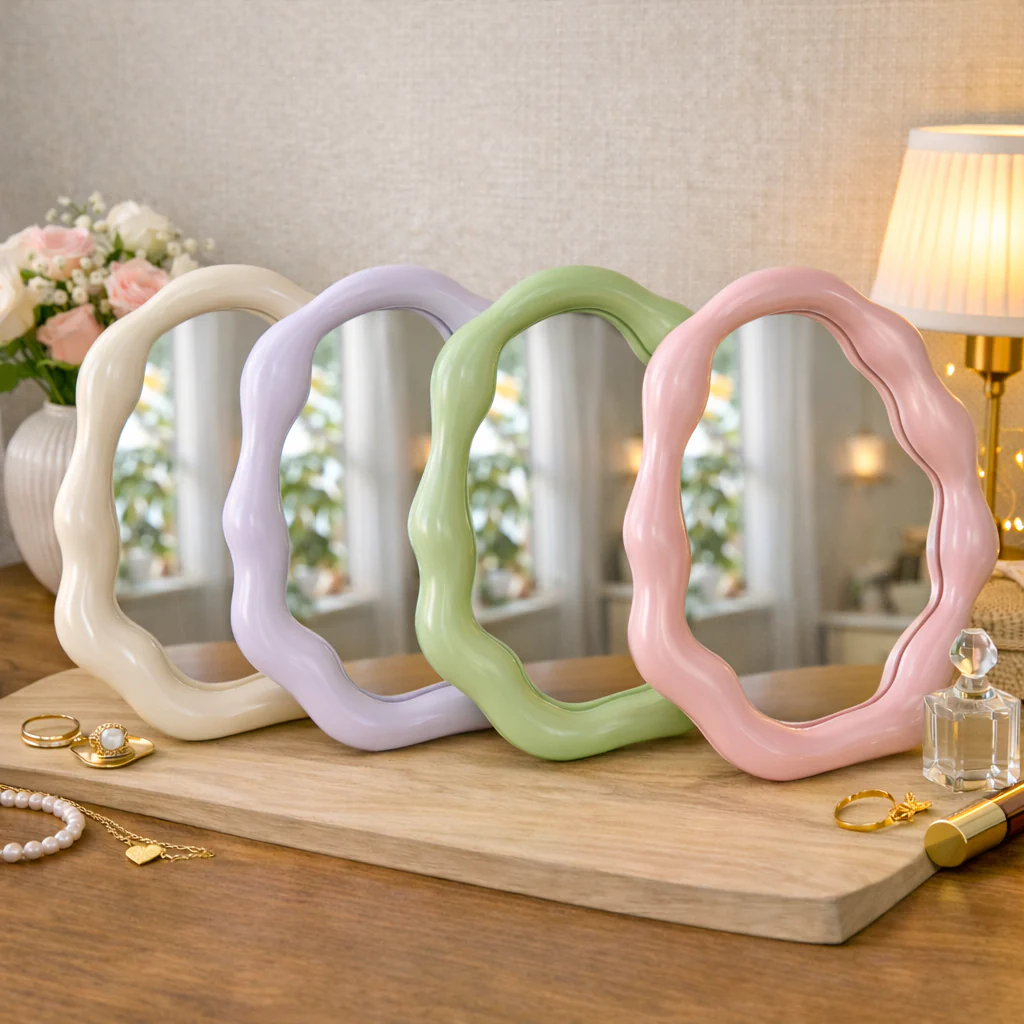 Pebble Frame Pastel Vanity Mirror Series - Image 4