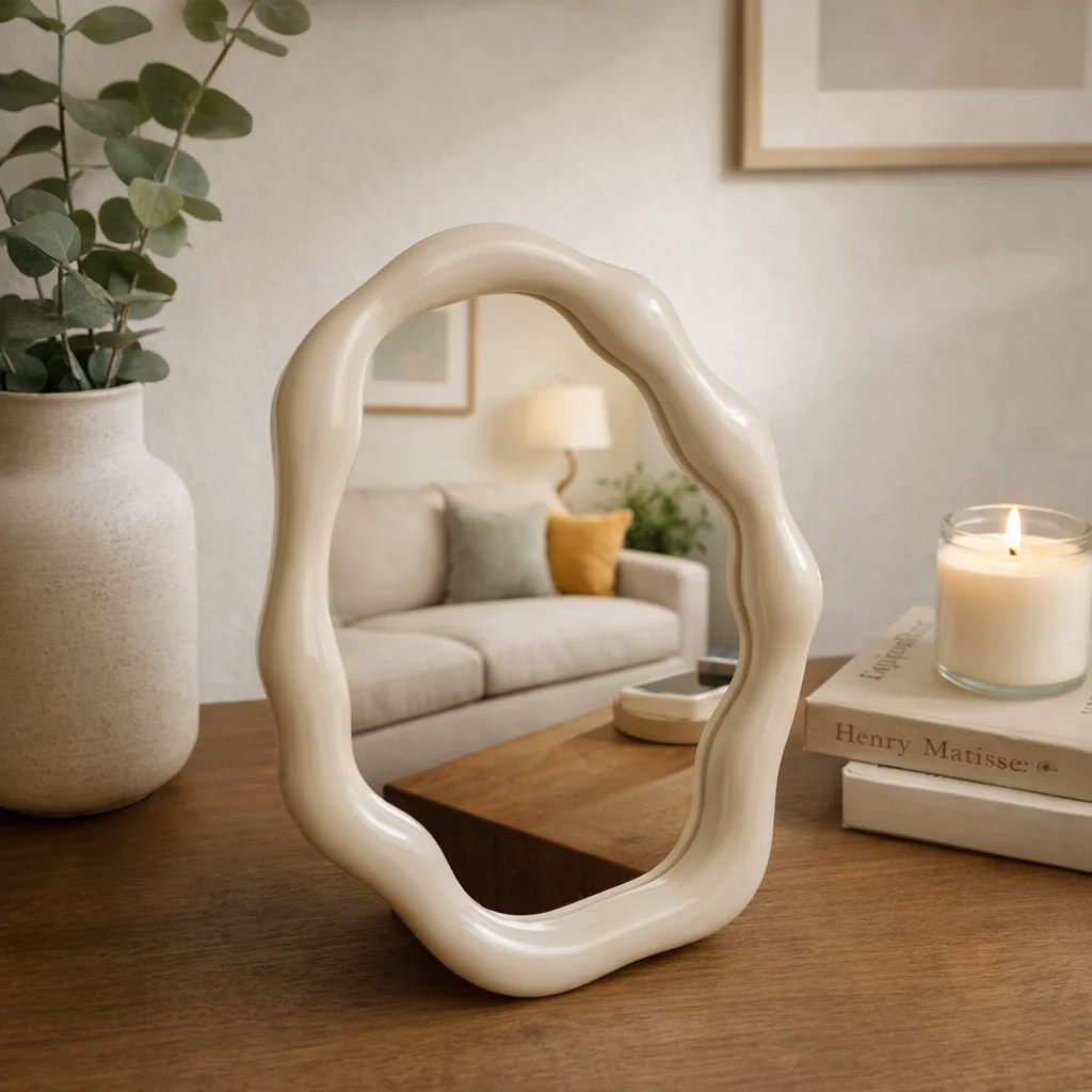 Pebble Frame Pastel Vanity Mirror Series - Image 8