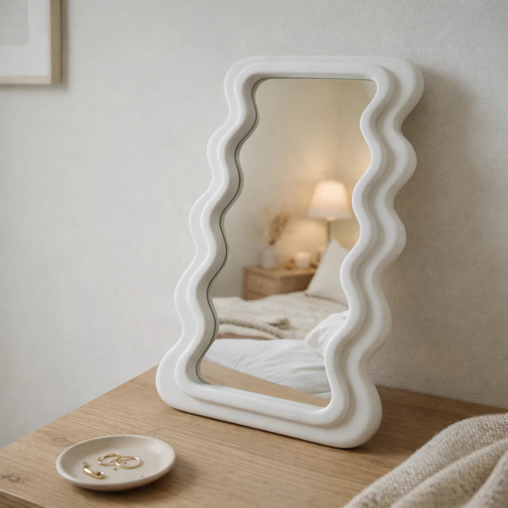 Deep Ripple Frame Wall Mirror - Image 4