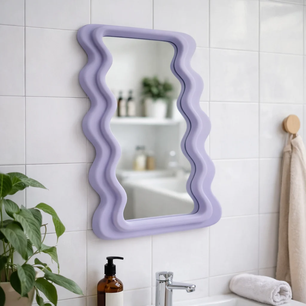 Deep Ripple Frame Wall Mirror - Image 5