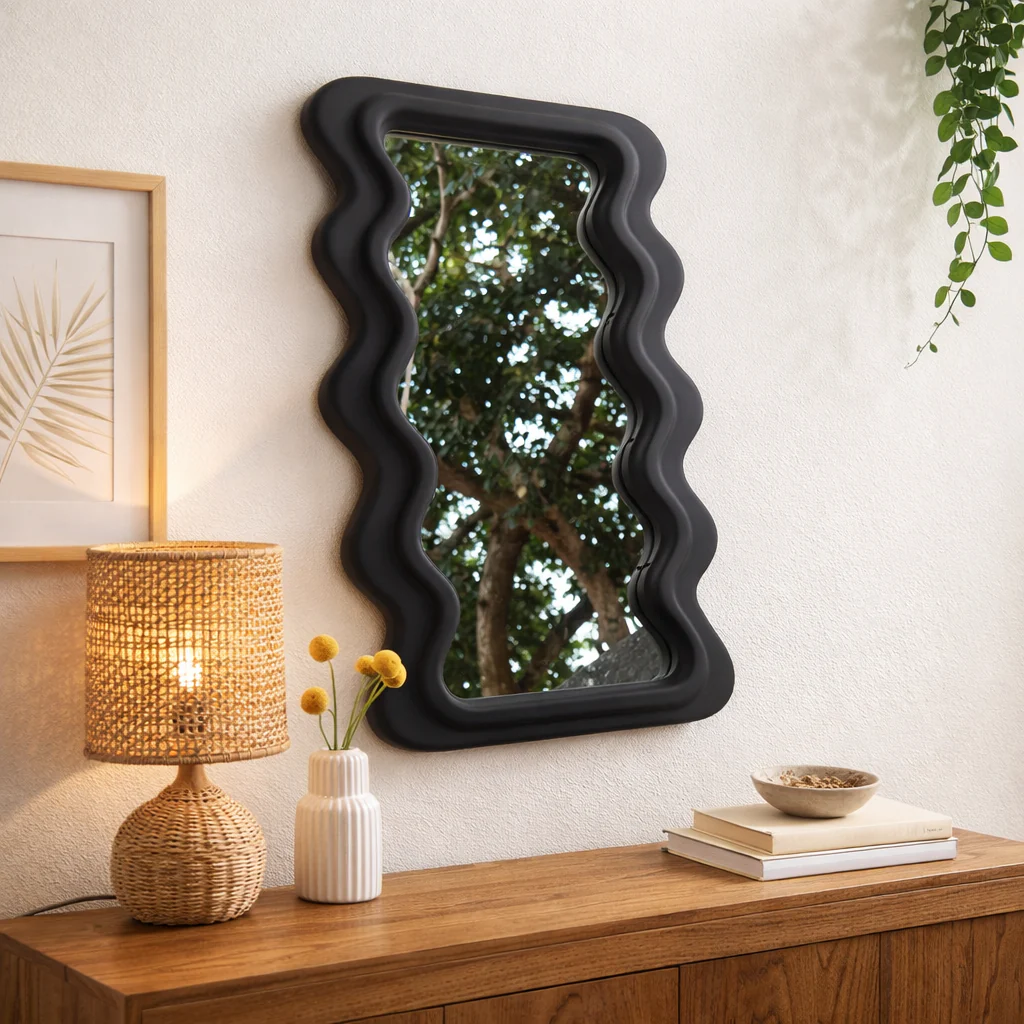 Deep Ripple Frame Wall Mirror - Image 6