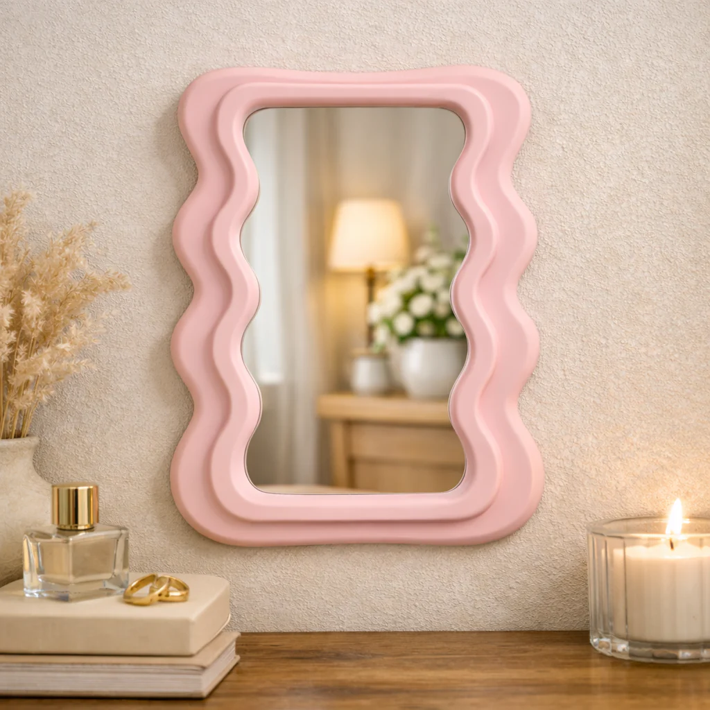 Deep Ripple Frame Wall Mirror - Image 7