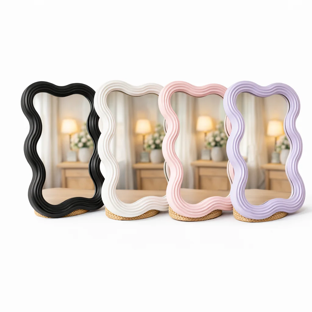 Layered Ripple Frame Wall Mirror - Image 4