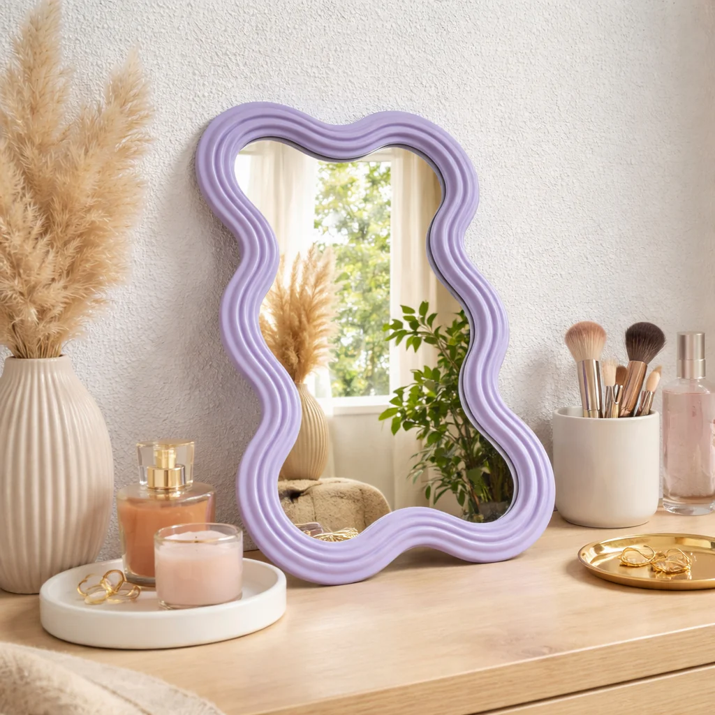 Layered Ripple Frame Wall Mirror - Image 5