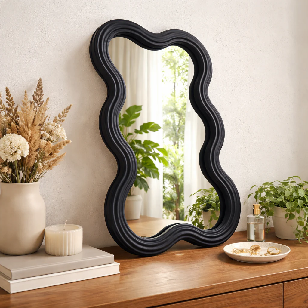 Layered Ripple Frame Wall Mirror - Image 6