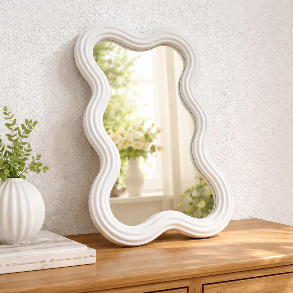 Layered Ripple Frame Wall Mirror - Image 7