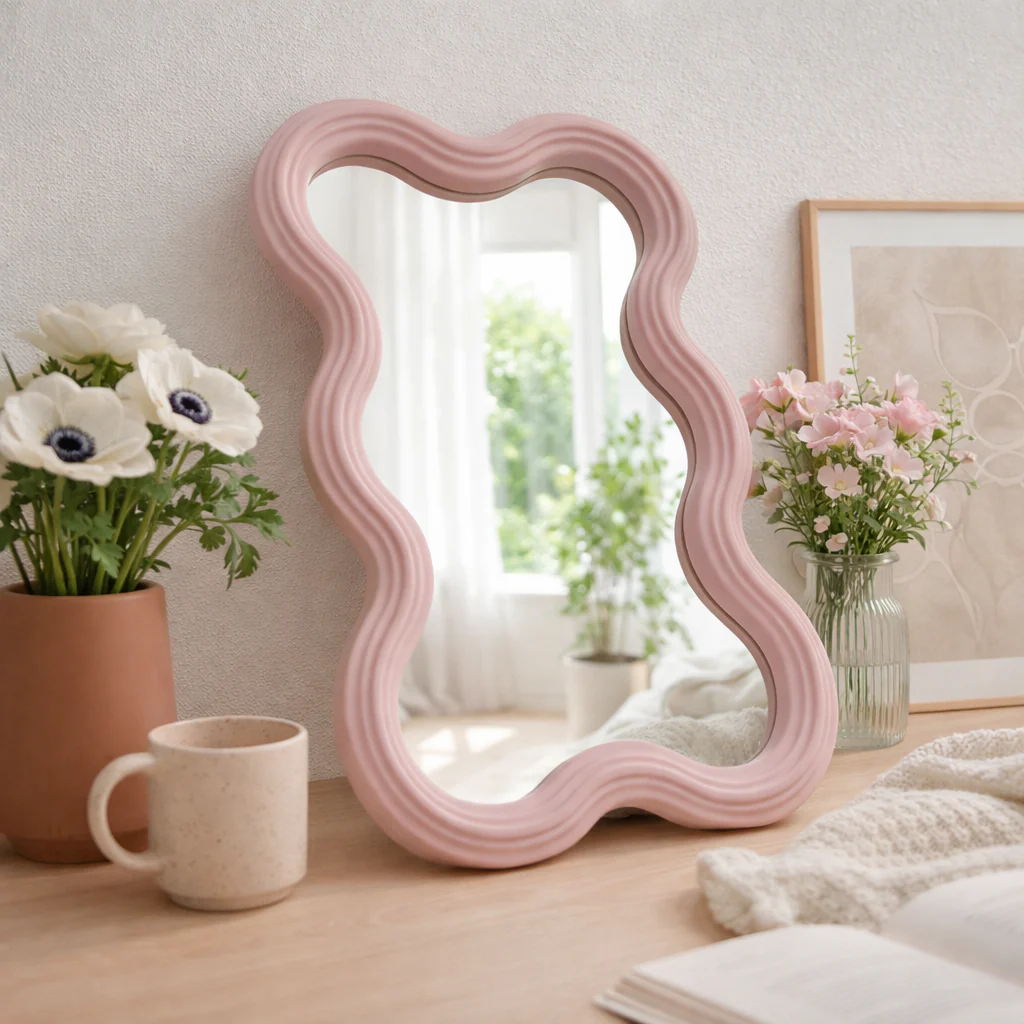 Layered Ripple Frame Wall Mirror - Image 8