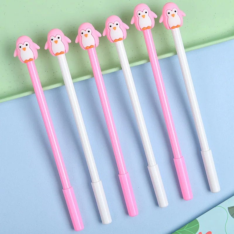 Pink Penguin Gel Pen - Image 2