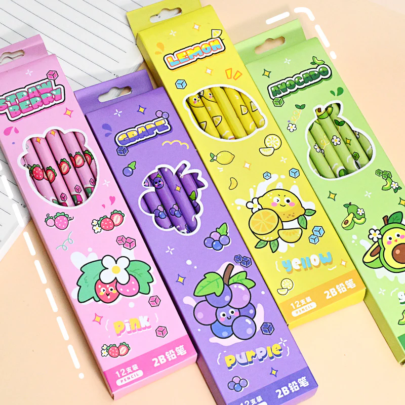 Fruit Theme 12PCS 2B Pencil Set - Image 4