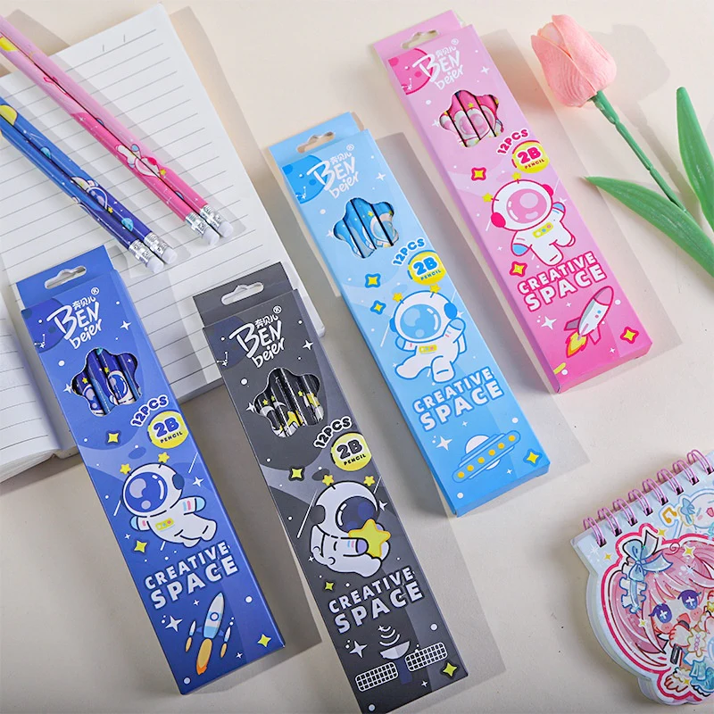 Space Theme 12PCS 2B Pencil Set - Image 5