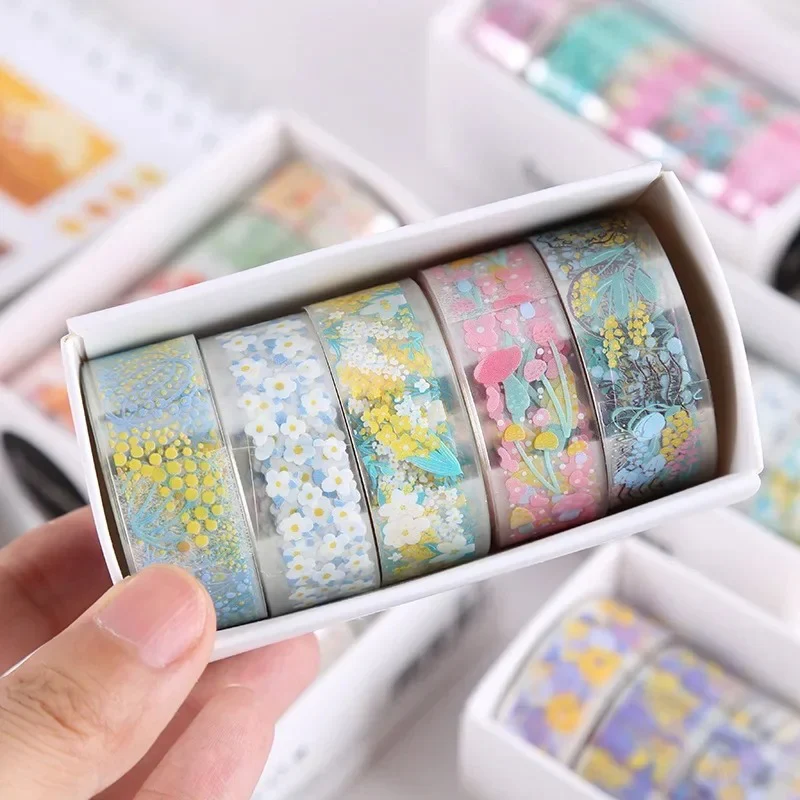 5-Roll Decorative Washi Tape Set - Image 12