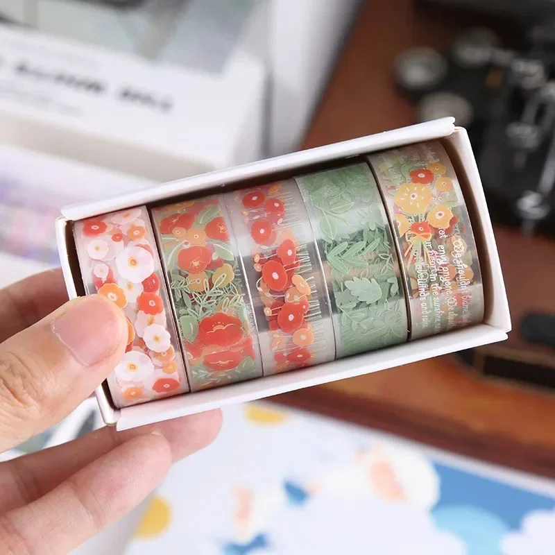 5-Roll Decorative Washi Tape Set - Image 2