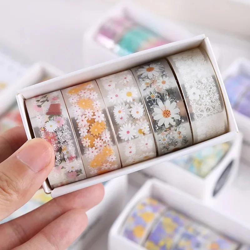 5-Roll Decorative Washi Tape Set - Image 5