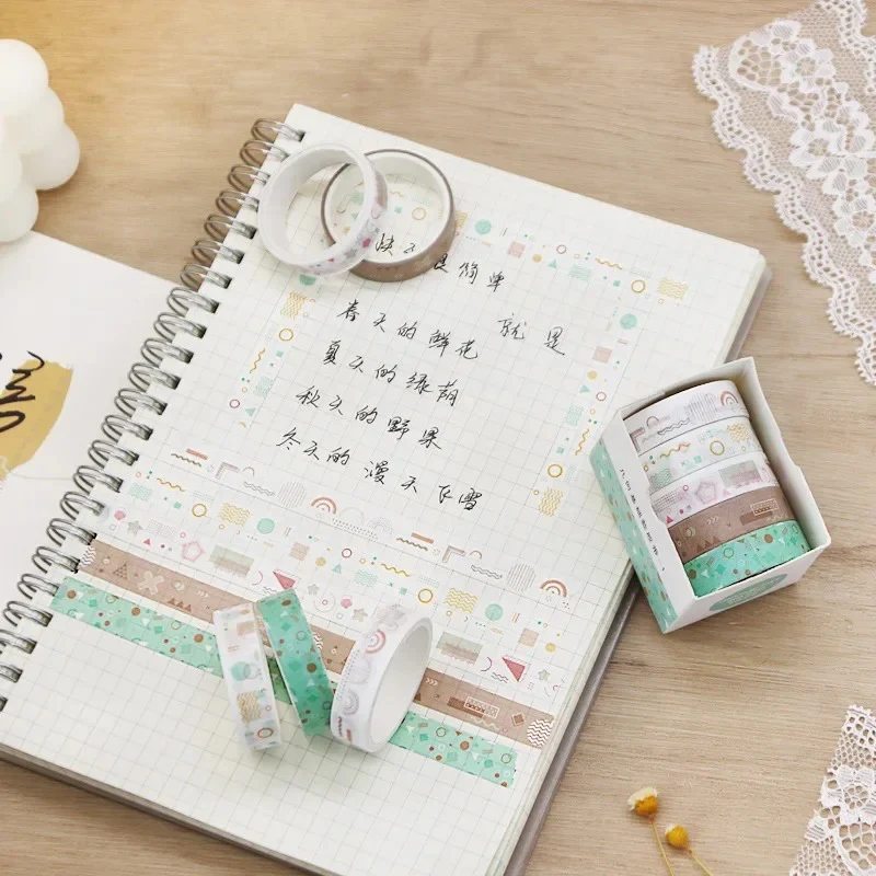 Superstar 5-Roll Decorative Washi Tape Set - Image 4