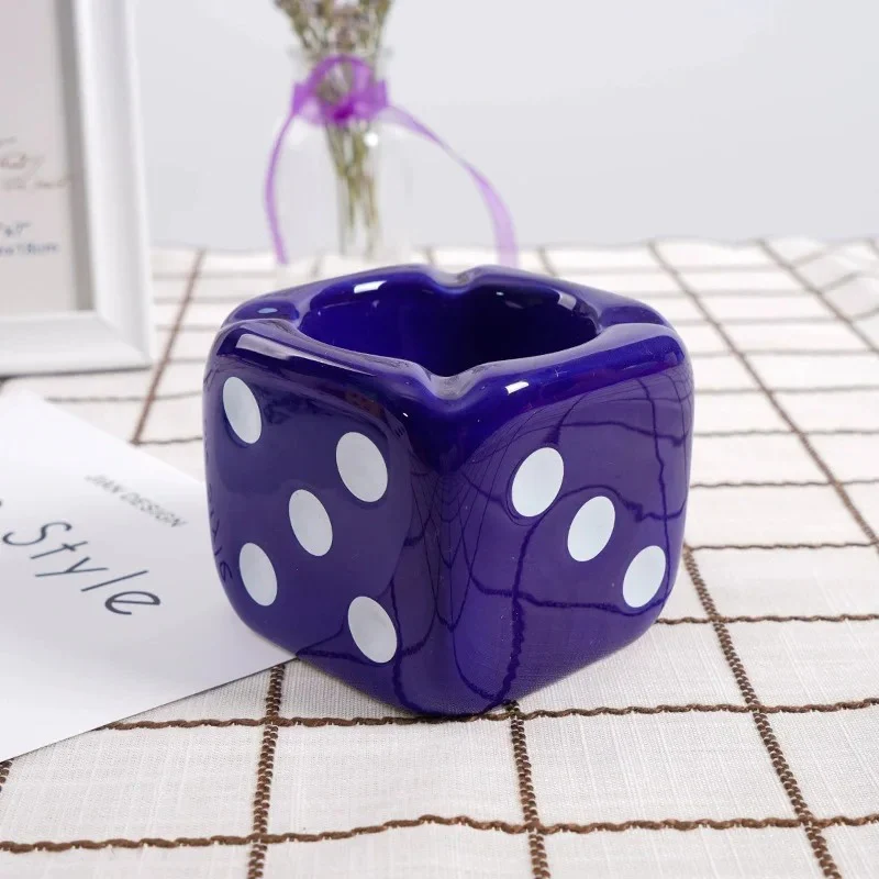 Dice-Shaped Ceramic Ashtray - Image 5