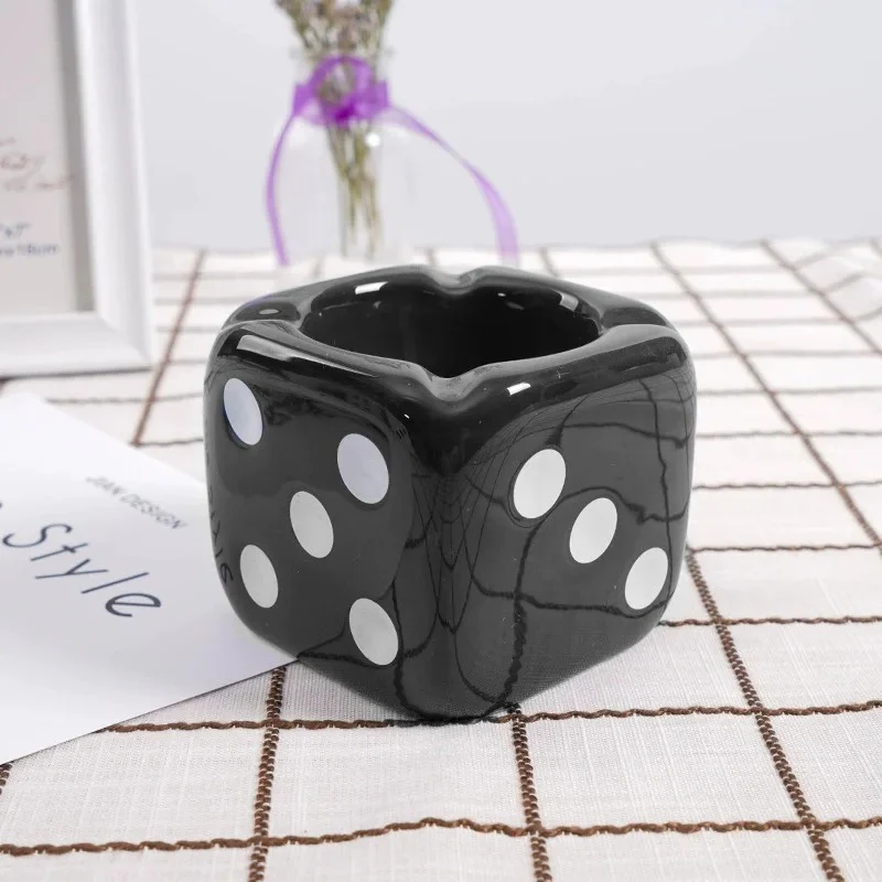 Dice-Shaped Ceramic Ashtray - Image 6