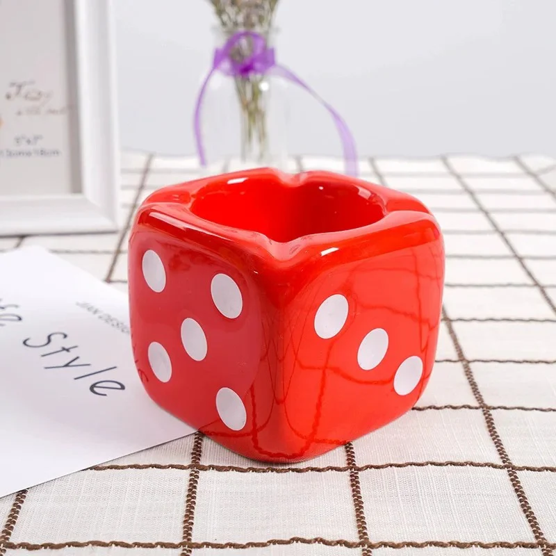Dice-Shaped Ceramic Ashtray - Image 7