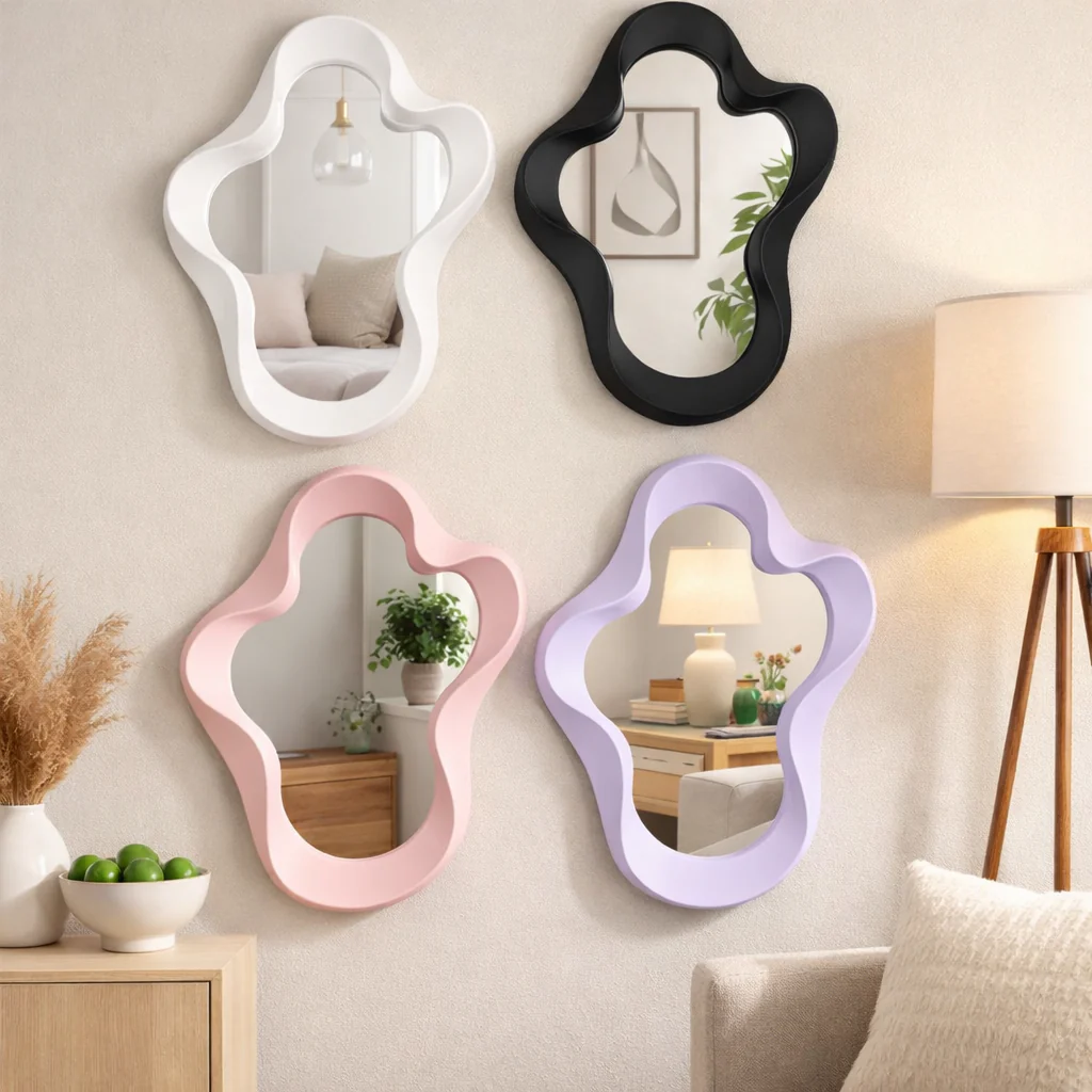 Modern Ripple Frame Wall Mirror - Image 3