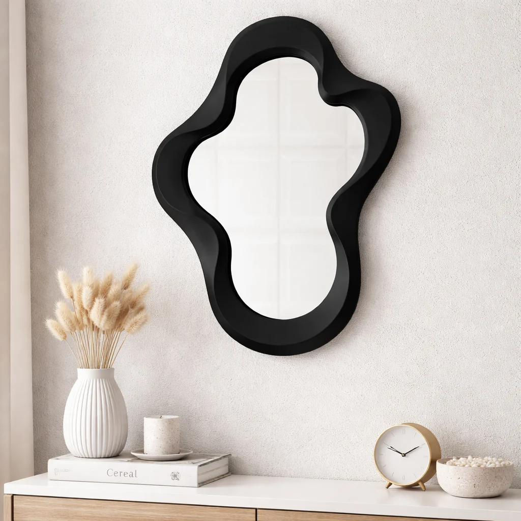 Modern Ripple Frame Wall Mirror - Image 4