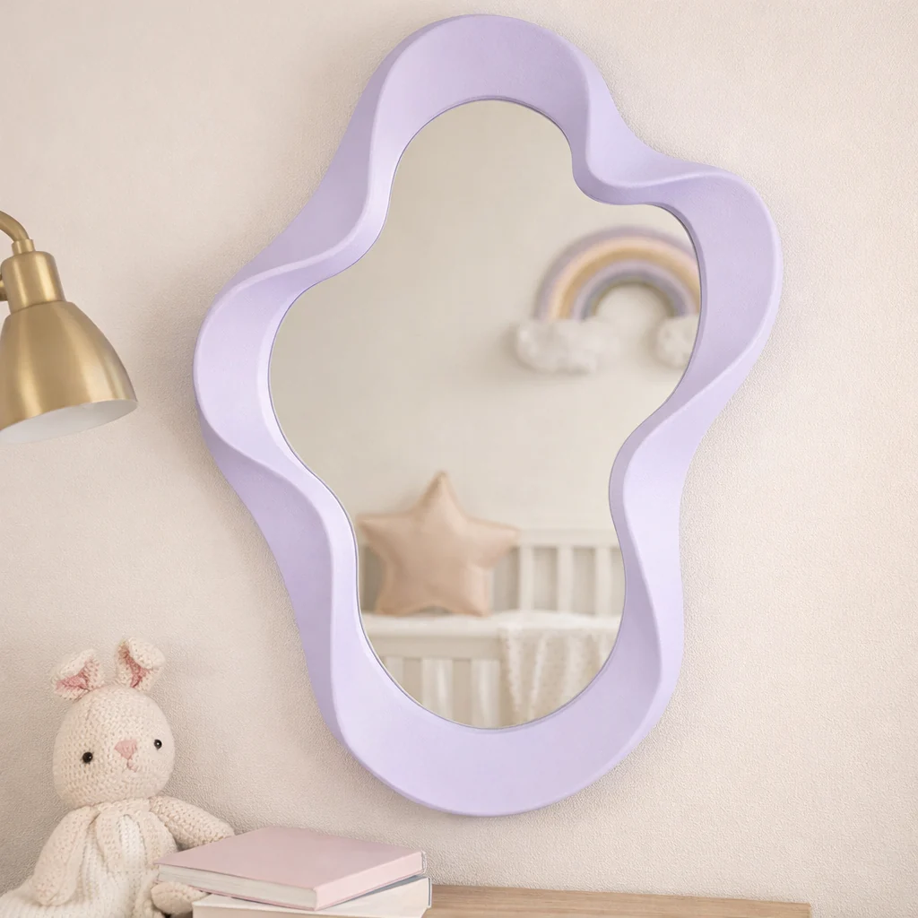 Modern Ripple Frame Wall Mirror - Image 6