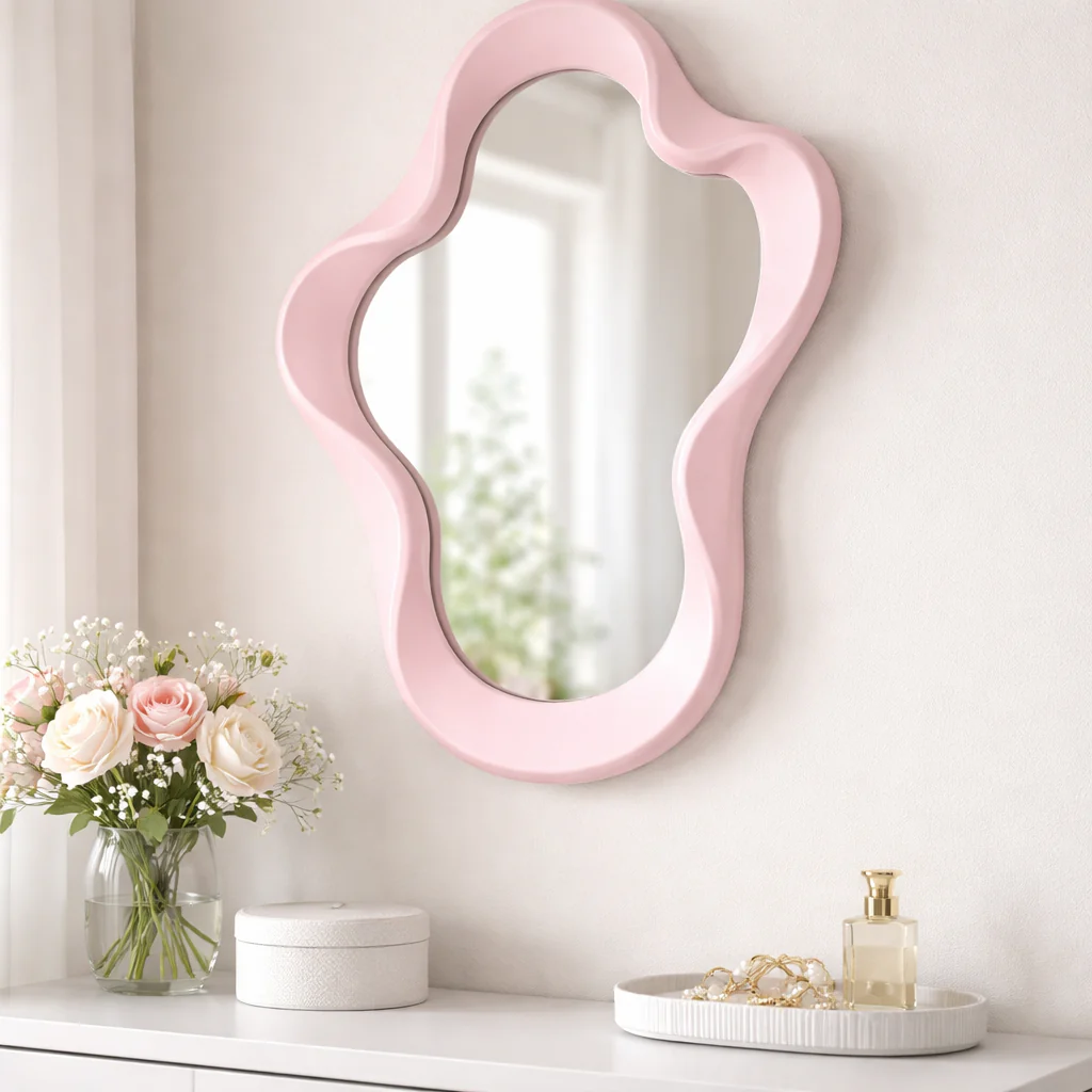 Modern Ripple Frame Wall Mirror - Image 7