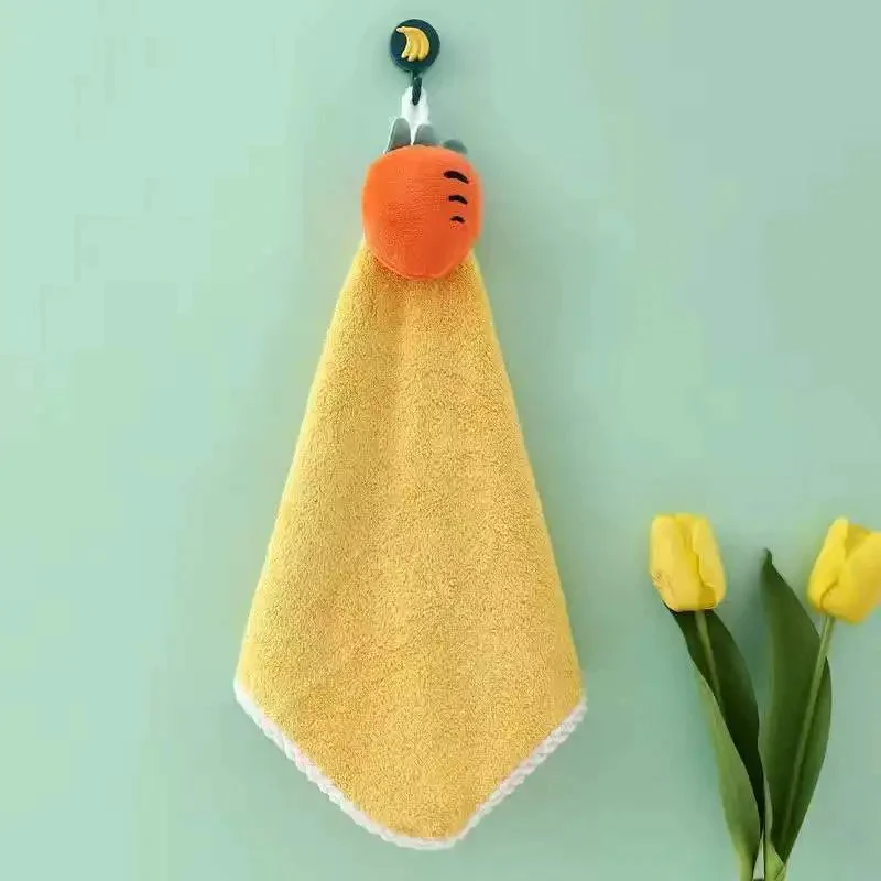 Cartoon Plush Hanging Face Towel - Image 2