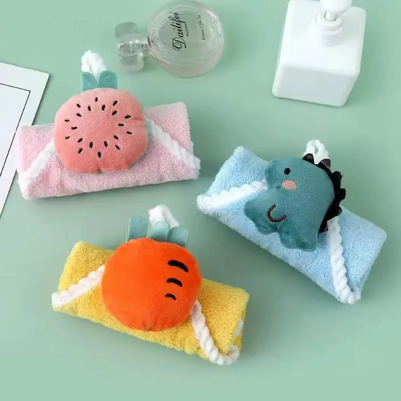 Cartoon Plush Hanging Face Towel - Image 4