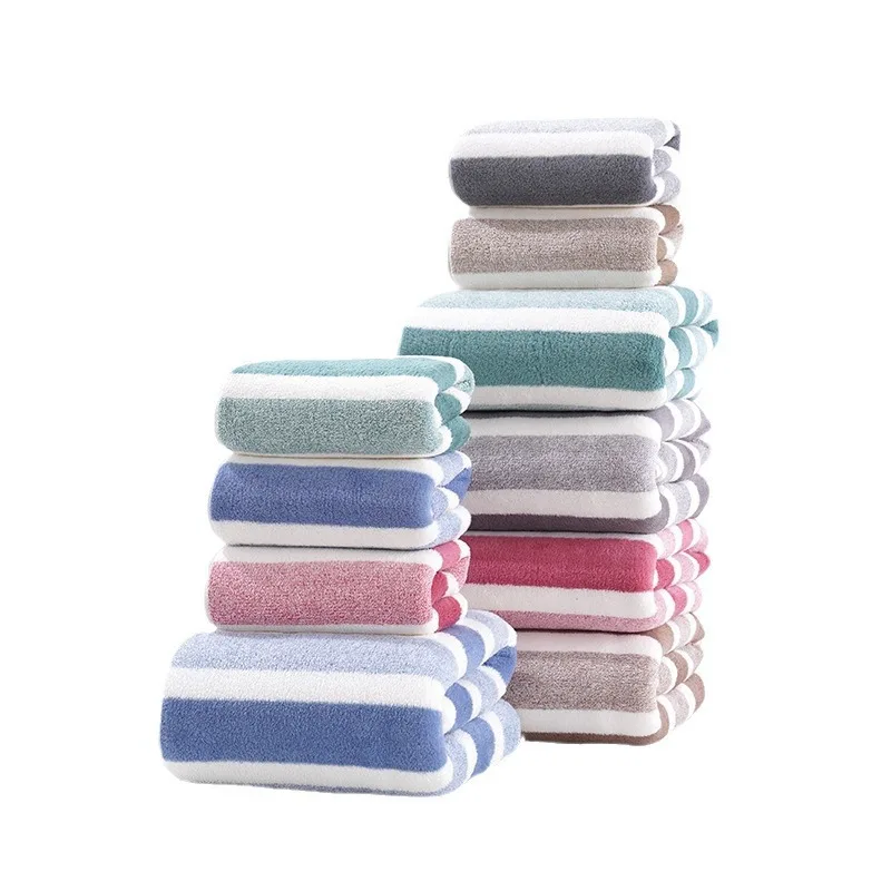 Striped Fleece Face & Hand Towel - Image 7