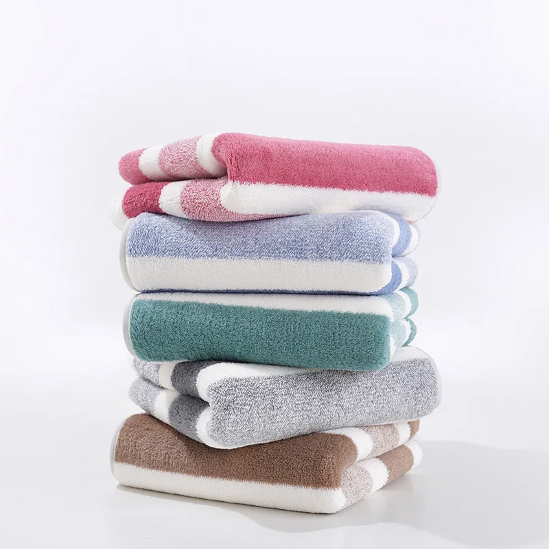Striped Fleece Face & Hand Towel - Image 8