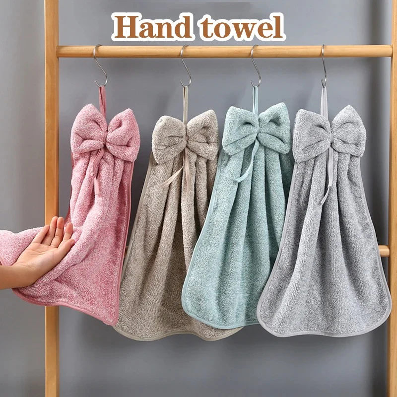Bow-Knot Hanging Fleece Face & Hand Towel - Image 4
