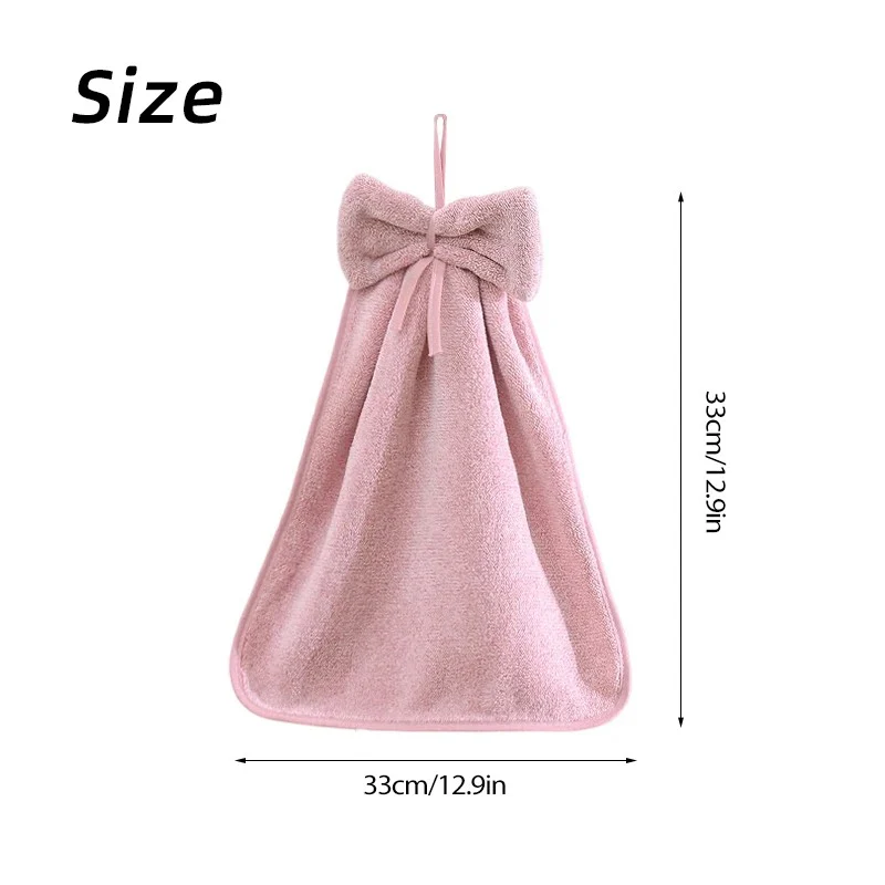 Bow-Knot Hanging Fleece Face & Hand Towel - Image 8