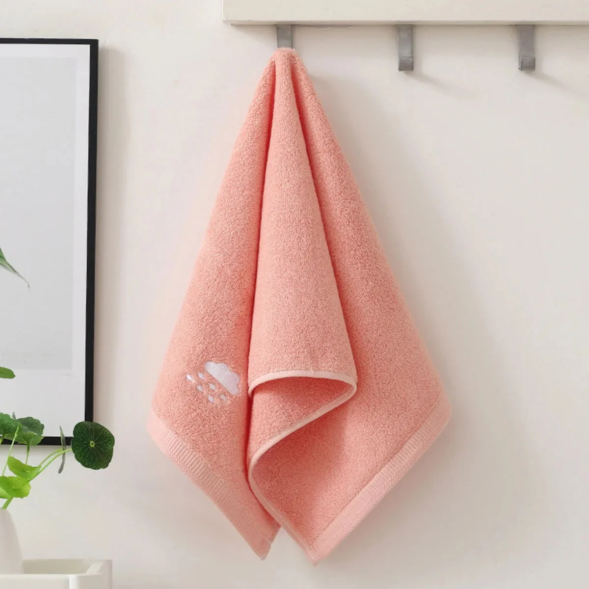 Embroidered Motif Fleece Face & Hand Towel - Image 13