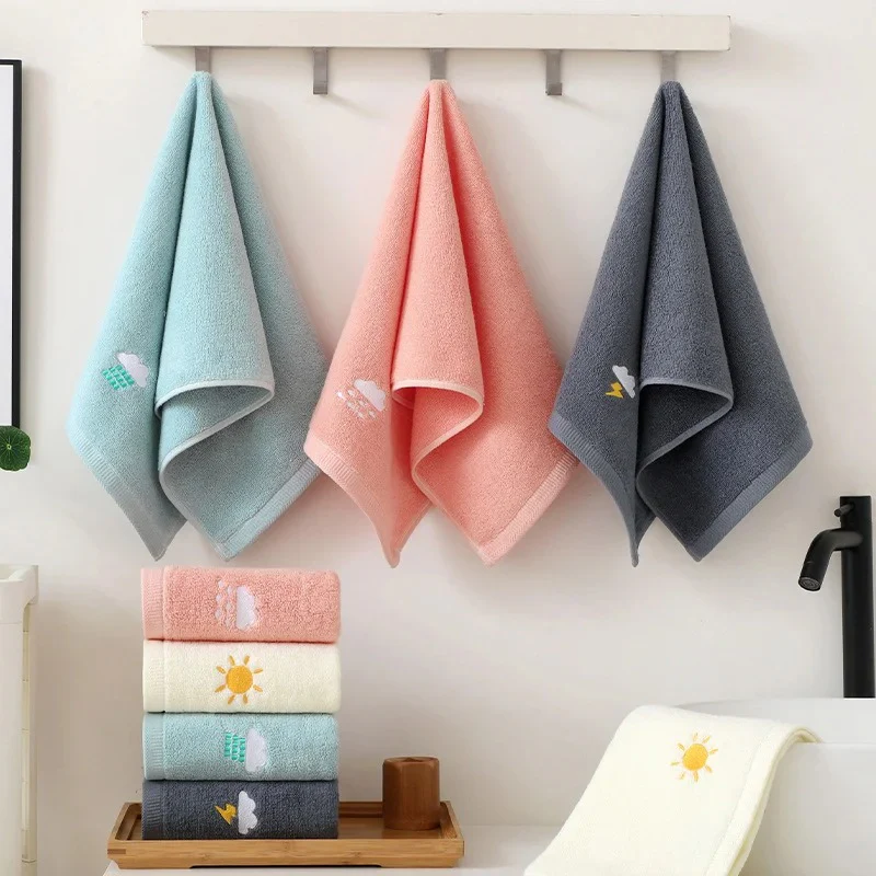Embroidered Motif Fleece Face & Hand Towel - Image 6